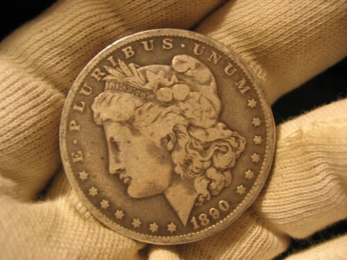 TOP 100 VAM 10 1890O COMET DIE GOUGE MORGAN SILVER DOLLAR  COIN 1890 O  - Picture 1 of 3