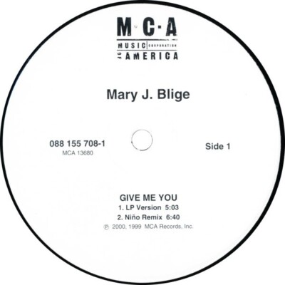 Mary J. Blige Give Me You / Let No Man Put Asunder Vinyl Single 12inch