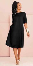 Size 12 Ashro Black Dinner Date Night Kirbie Swing Dress