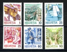 1986 - LOT/39478 - SWITZERLAND - POSTAL TRANSPORT 6v. - NEW