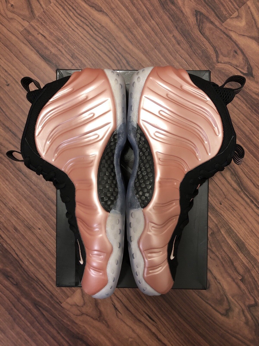foamposite rust pink on feet