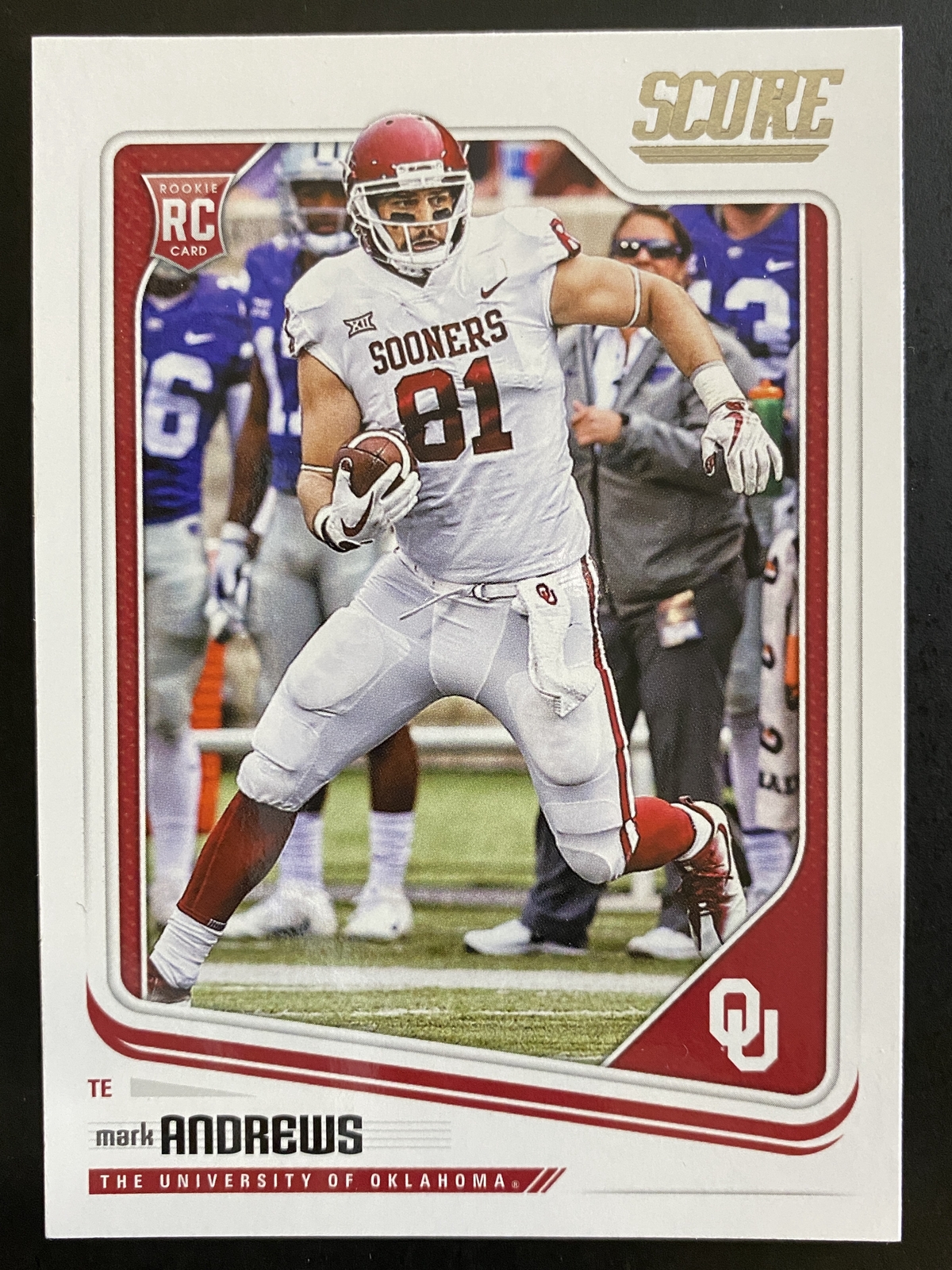 Mark Andrews 2018 Score Football Rookie Card Oklahoma Sooners #378