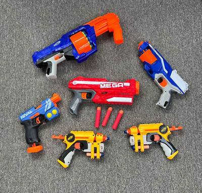 Nerf Gun Toy Blaster Lot Surgefire Rival Mega Magnus Disruptor