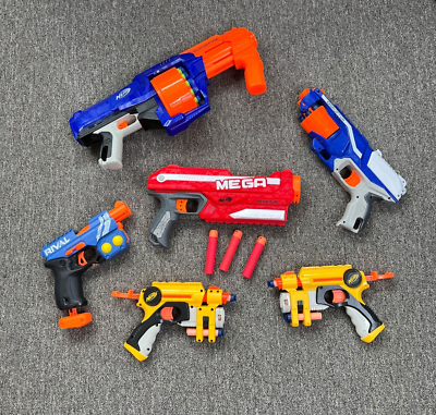 Nerf Gun Toy Blaster Lot Surgefire Rival Mega Magnus Disruptor
