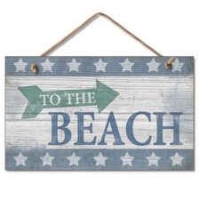 Wood Beach Sign "To the BEACH" Hanging Decor Sign - 41-00830