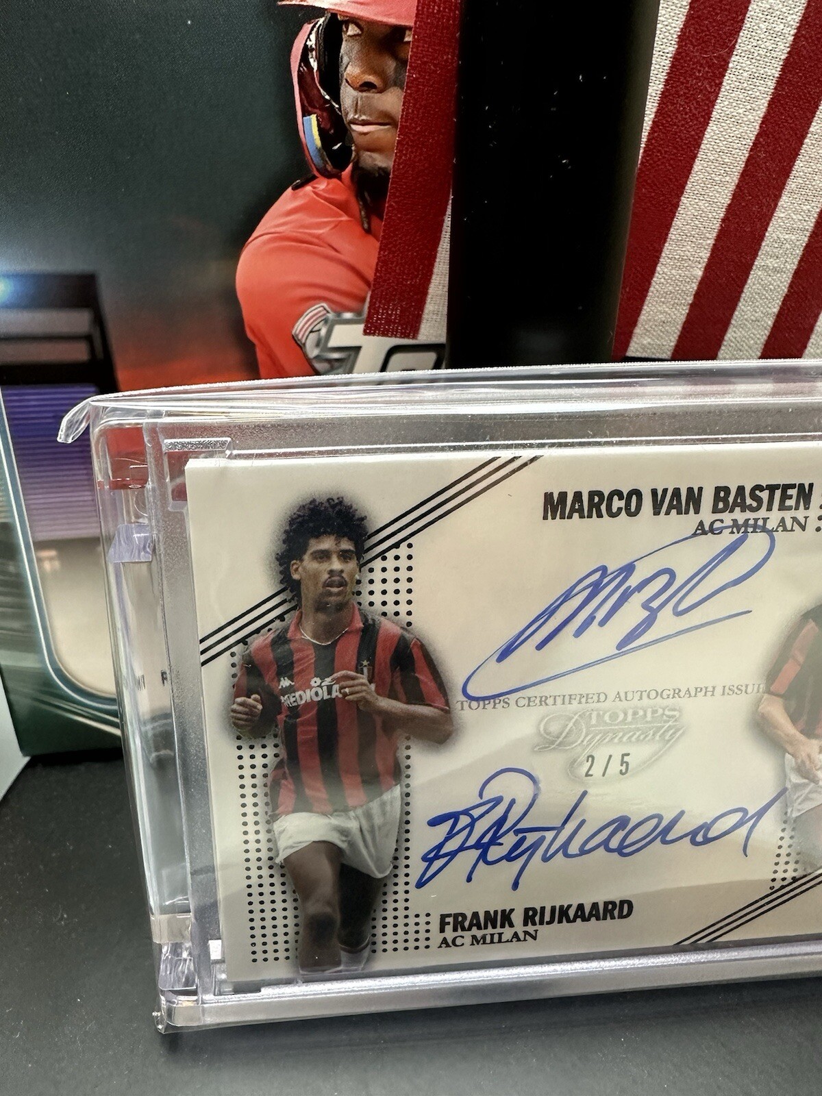 2022-23 Topps Dynasty Soccer Black Marco Van Basten Frank Rijkaard Dual AUTO 2/5 view 6