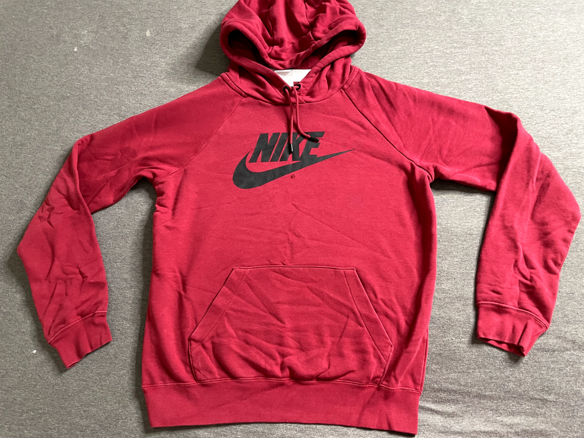 nike red pullover hoodie women's