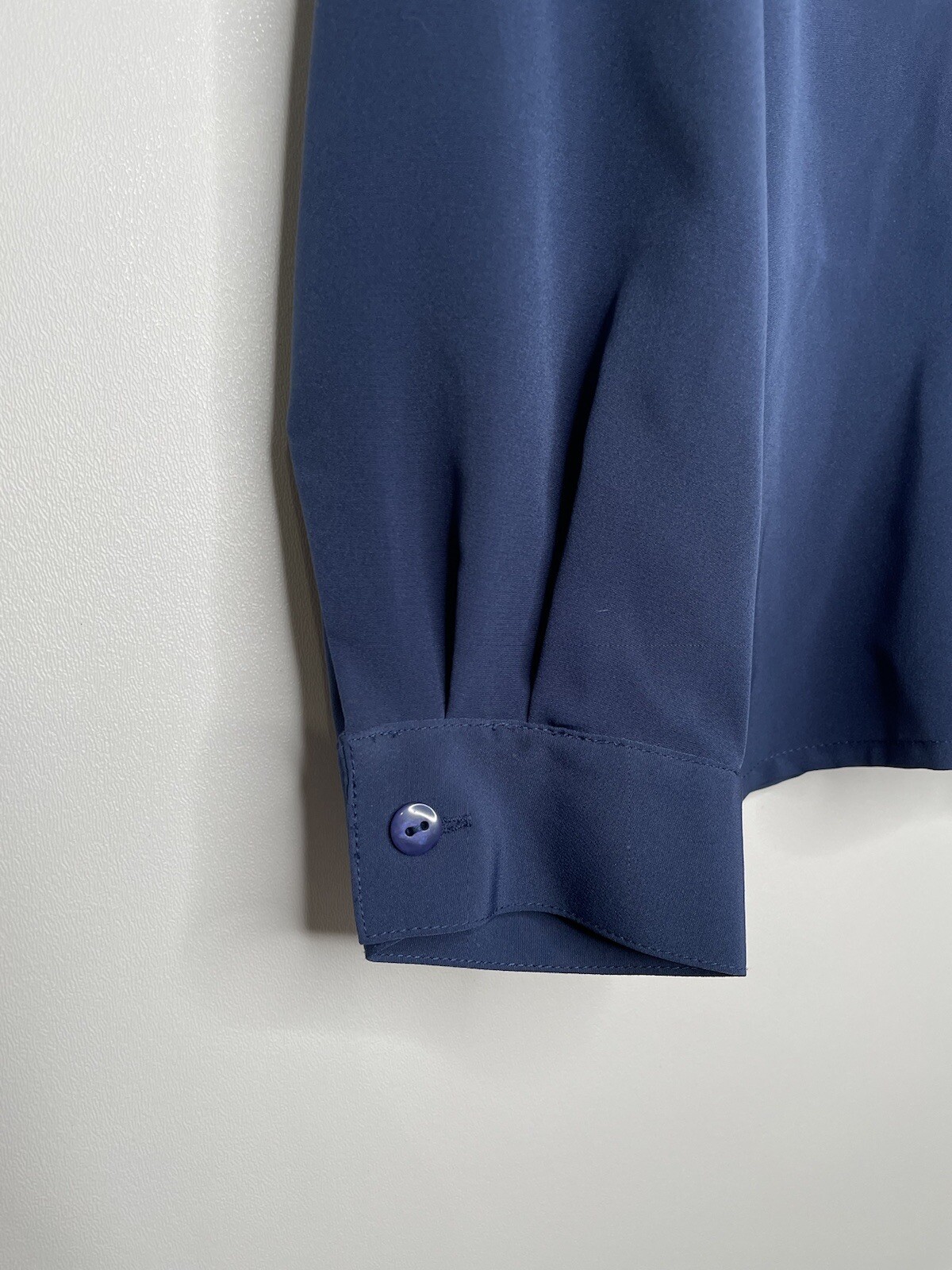 Vintage Pendleton Dark Blue Button Up Blouse High… - image 3