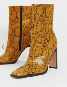 bottines serpent marron
