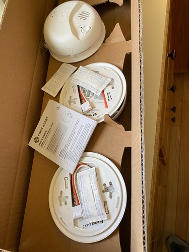 smoke alarms - 3 pk - First Alert SMICO100-AC Interconnect Hardwire - open box