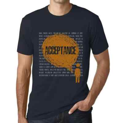 Herren Grafik T-Shirt Akzeptanz der Gedanken   Thoughts Acceptance