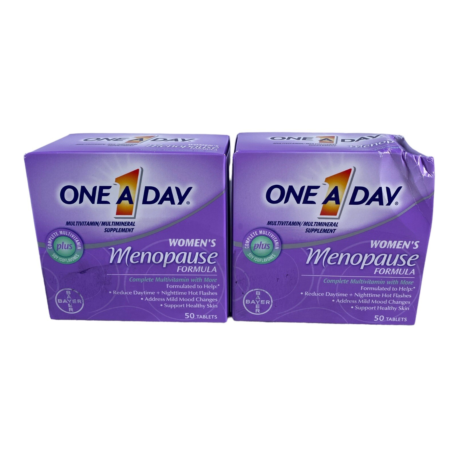 2 One A Day Women's Menopause Formula Mood Hot Flash Health 50 ct NEW