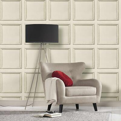 AS Creation Coving Holzplatte 3D-Effekt Holzverkleidung Tapete Creme 36392-1