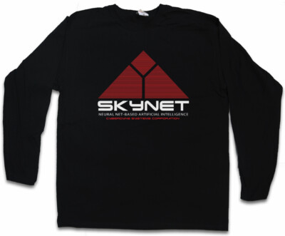 SKYNET LOGO LANGARM T-SHIRT Cyberdyne Sarah Terminator Systems John Connor