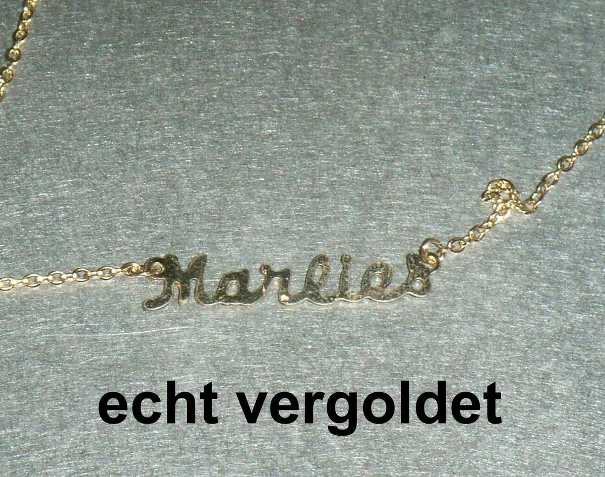 Real gold online plated name necklace