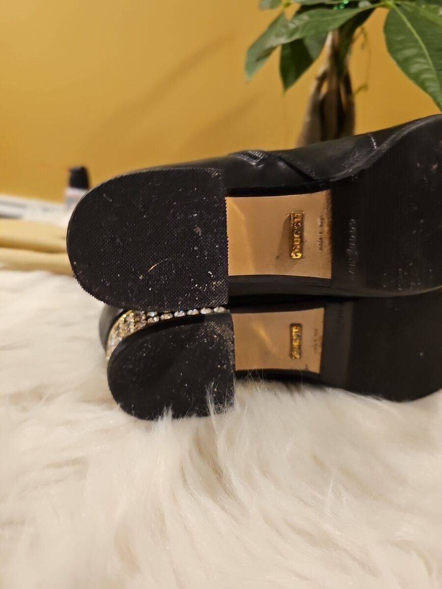 Gucci Horsebit leather w/crystal embellished boots-Black Gucci Horsebit leather w/crystal embellished boots-Black
