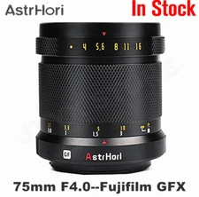 AstrHori 75mm F4 Manual Portraits Lens for Fujifilm GFX mount X50S GFX50R 100S