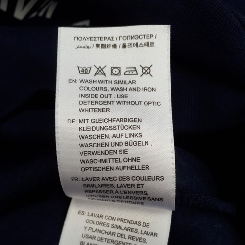 Sudadera de diseñador Gant para hombre talla L azul marino blanco New Haven deletreada - Imagen 6 de 7