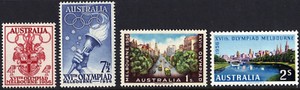 Australia: SC#288-91 Melbourne Olympic Games Set of Four (1956) MNH