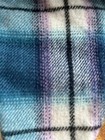 American Eagle Trapper Hat Cap Ear Flaps Blue Purple Plaid Lined One Size Winter — photo 3