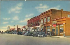 LORDSBURG NEW MEXICO RAILROAD AVENUE VINTAGE LINEN STREET SCENE POSTCARD VIEW