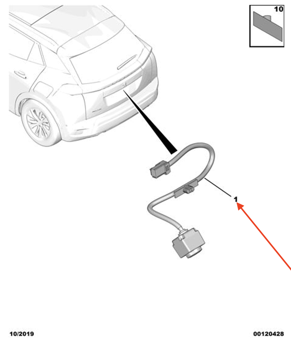 PEUGEOT 2008 Rearview Panoramic Vision Camera 9841922880 NEW GENUINE eBay