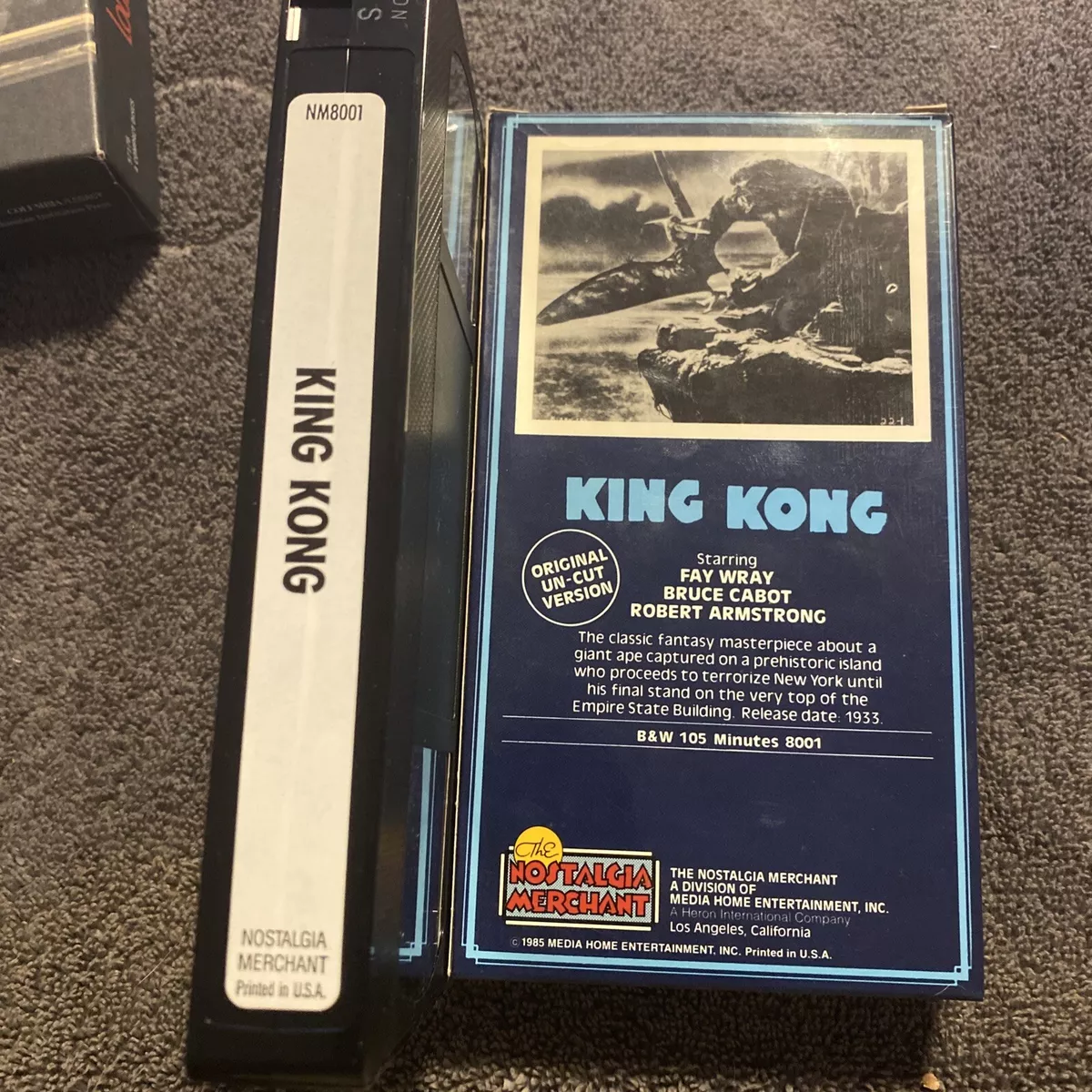 King Kong, the original uncut version, 1933, B&W, VHS Nostalgia  Merchant 86112050133