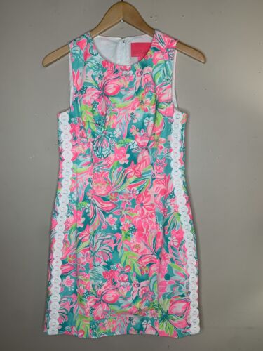 Lilly Pulitzer Mila Etuikleid Hot on The Scene rosa geblümt Damengröße 0 - Bild 9 von 9