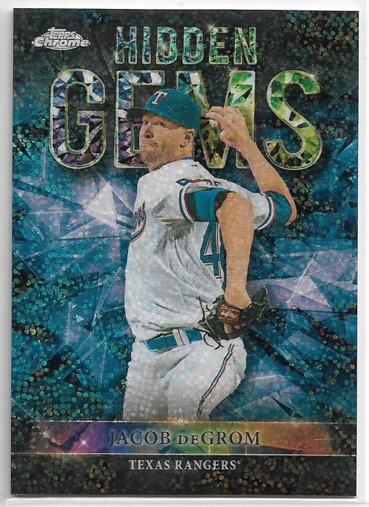 2023 Topps Chrome Jacob deGrom #HG-10 Hidden Gems SSP Case Hit Insert Rangers