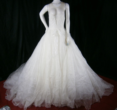 Rosa Clara Marilou 31238 Wedding Dress 10 Ivory Organza Lace Ballgown $6,325