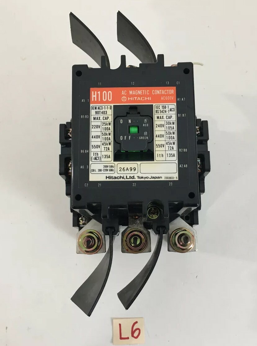 Hitachi H100 AC Magnetic Contactor AC600V 26A99 *Fast Shipping