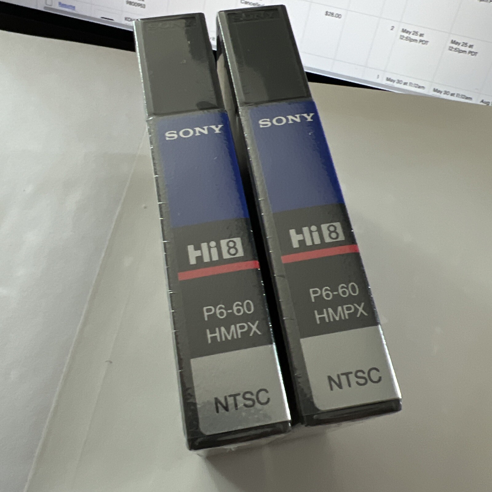 lot 2 Sony Hi8 MetalP P660HMPX Metal Particle Tape Professional video