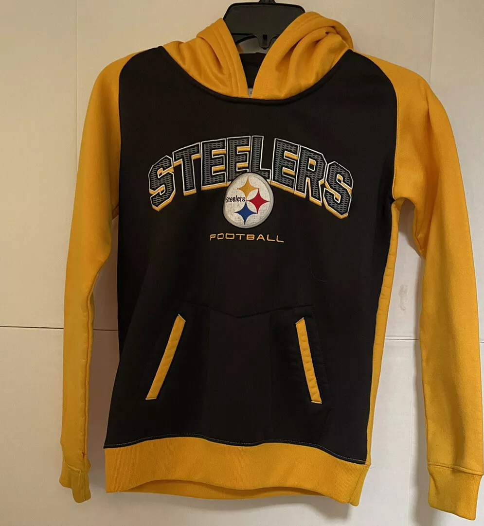 NFL TEAM APPAREL youth boys medium PITTSBURGH STEELERS hoodie