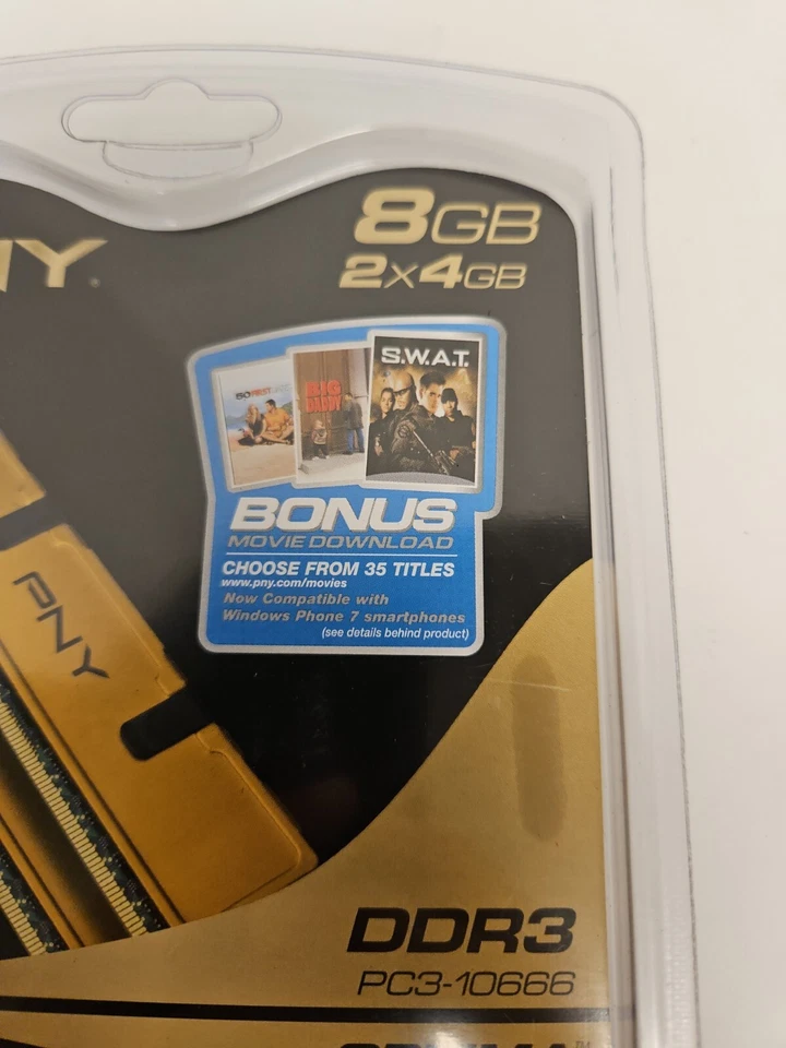 PNY MD8192KD3-1333 8GB 2X4 GB Dual Channel DDR3 PC3-10666 Matched Pair NEW A5 - Image 4 of 4
