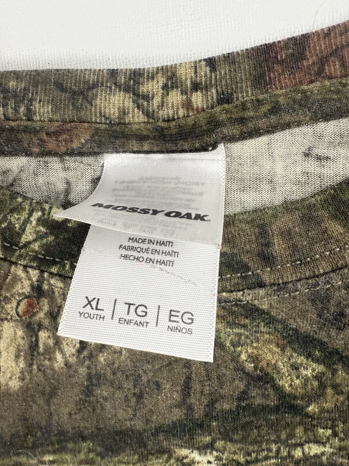 Mossy Oak Shirt Youth XL Camo Long Sleeve Outdoors Hunting All Over Print - Image 2 of 4