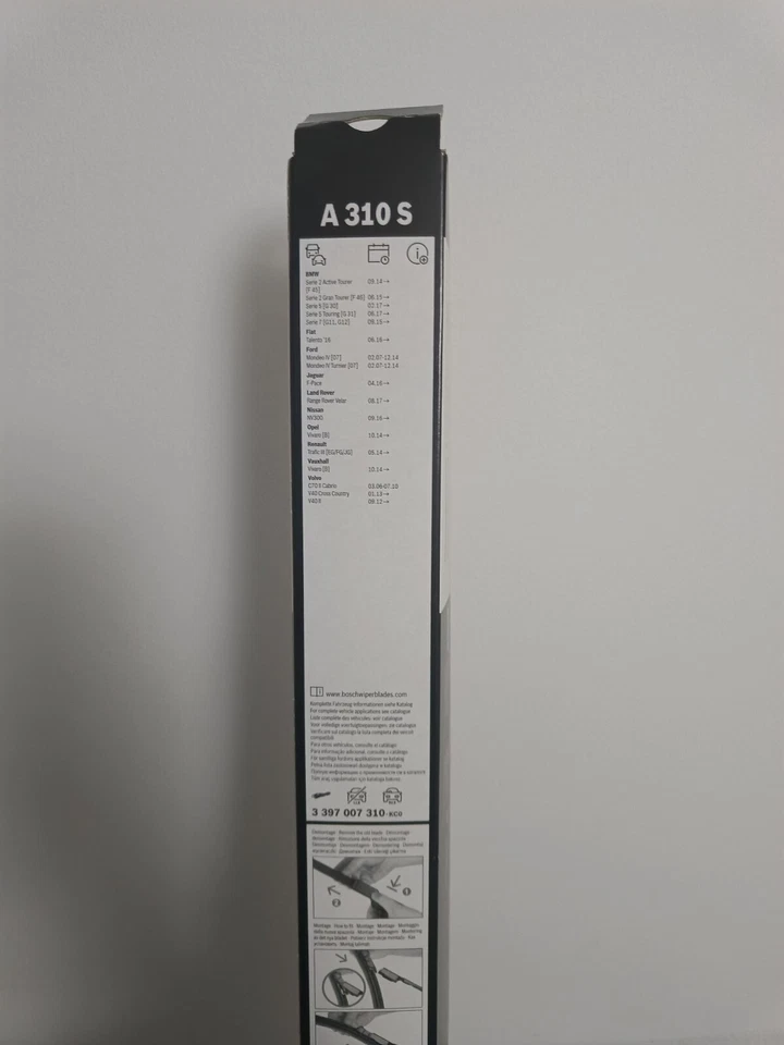 Bosch Aerotwin Flat Blade 650/475 A310S Front Windscreen Wiper Blades Volvo V40 — 第 3/4 张图片