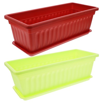  2 Pcs Round Planter Base Bracket Rectangular Flower Pot Baby