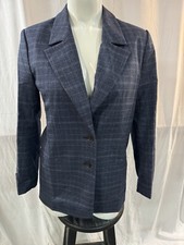 Womens NWT Banana Republic Plaid Blazer Size 10 Fully Lined