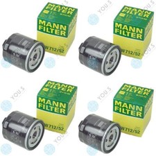 4x Original MANN FILTER ÖLFILTER W712/52 für AUDI A2 (8Z0) 1.4 / 1.6 FSI