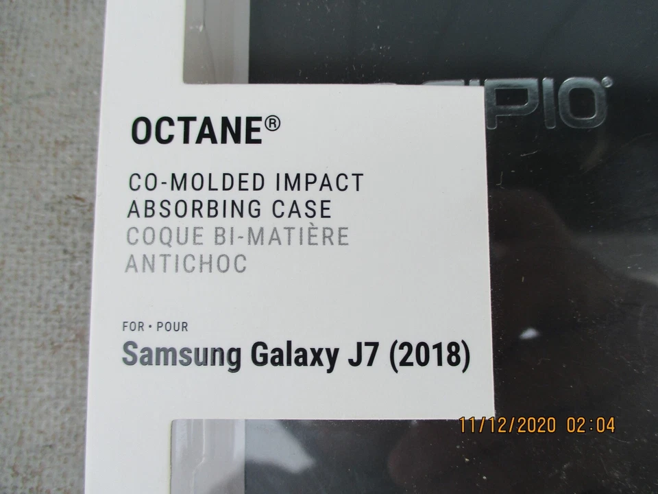 Funda Impacto Incipio Octano CO-Moldeada Para Samsung Galaxy J7 (2018) NEGRA NUEVA EN PAQUETE Foto 2 de 4