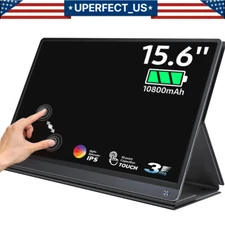 UPERFECT Battery Portable Monitor Touchscreen Upgraded 15.6" 120Hz IPS HDR 1080p