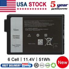 For Dell Latitude 5420 5424 7424 Rugged 11.4V 51Wh Battery GK3D3 7WNW1