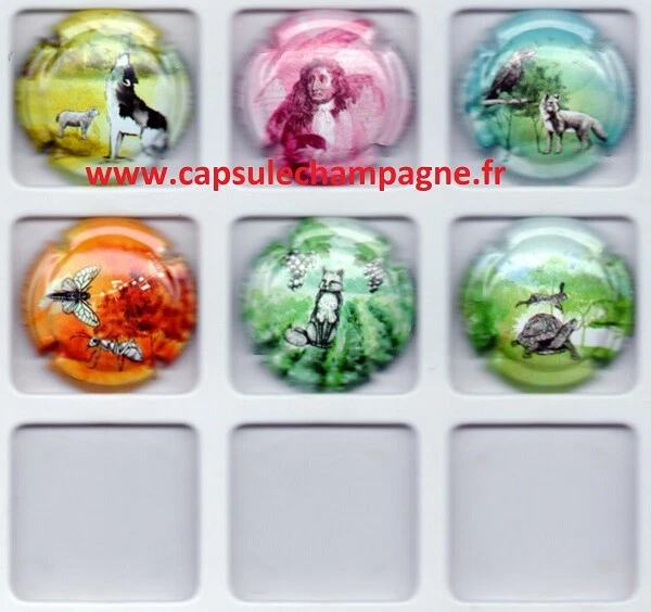 Capsules de champagne série Générique Fables de La Fontaine Avril 2021