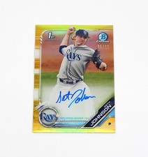 2019 Bowman Chrome Draft Autographs Gold Refractor Seth Johnson Auto #'d /50