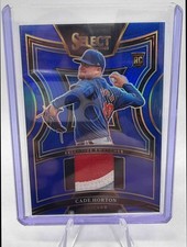 2025 Panini Select Cade Horton Selective Swatches Blue Prizms /49 MEM RC Cubs