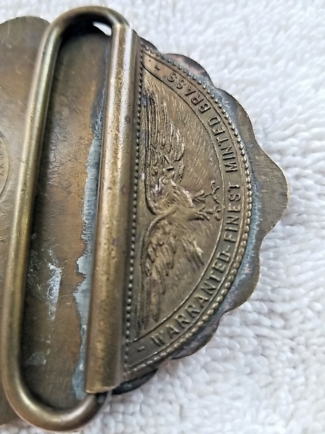 Vintage SFPD Belt Buckle Montauk Silver Co Americas Finest Brass Collectible