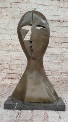 EXTRA LARGE SOLID BRONZE SCULPTURE. ABSTRACT ART DECO NOUVEAU PICASSO DALI SALE