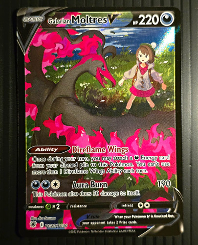 Galarian Moltres V TG20/TG30 Astral Radiance Trainer Gallery Holo Ultra Rare