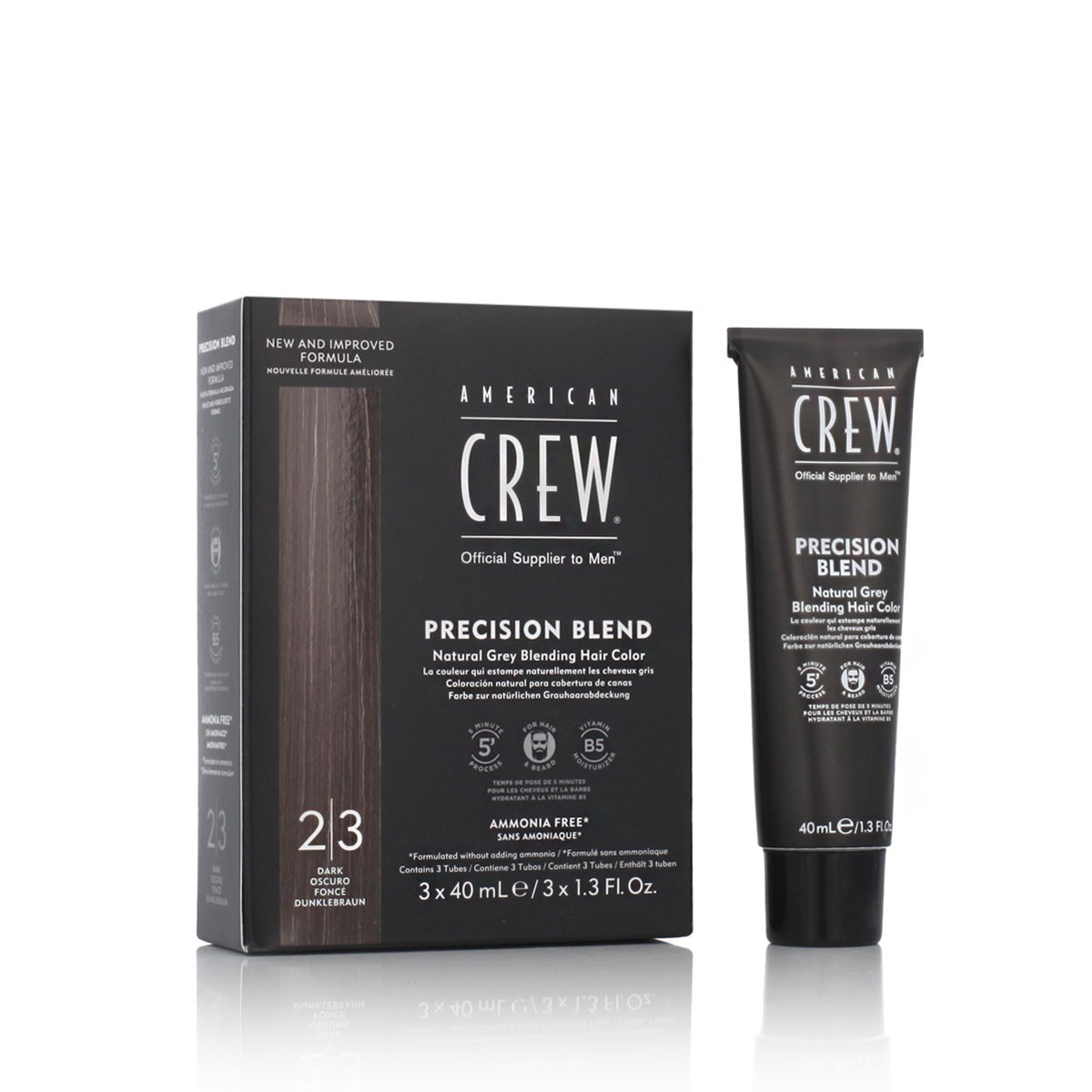 American Crew CLASSIC PRECISION BLEND Natural Gray Coverage 2-3 Dark 3 x 40 ml 3690₽