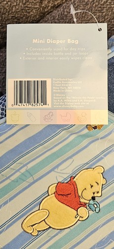 Vintage Mini Diaper Bag Disney Baby Winnie The Pooh Love & Friendship - Picture 3 of 6